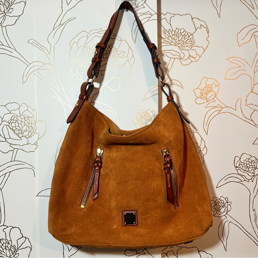 Dooney & Bourke Brown Suede Shoulder Bag